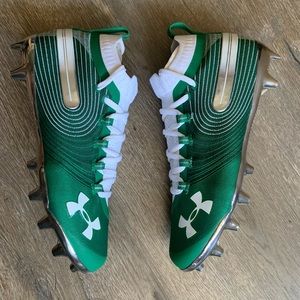 Under Armour UA Spotlight MC Football Cleats Green Men’s Size 9 NEW